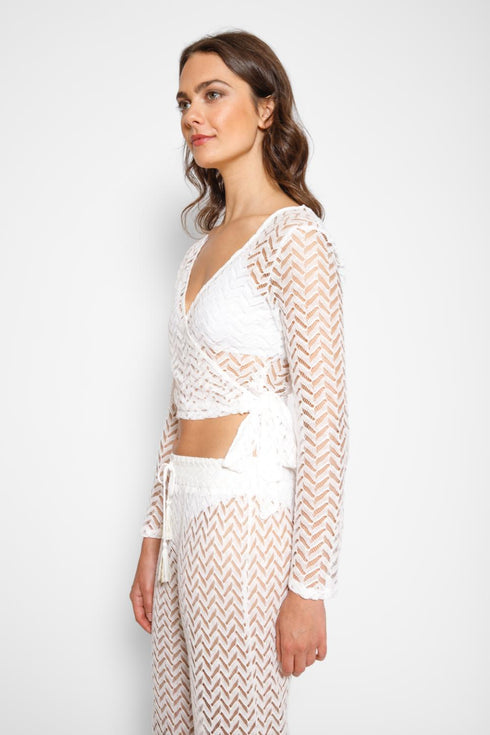 Koy Resort Zuma Long Sleeve Wrap Top